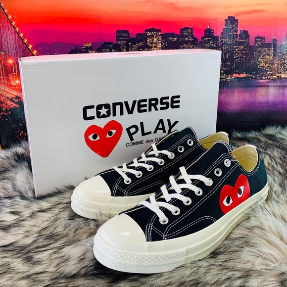 CONVERSE CHUCK 70 COMME DES GARÇONS PLAY BLACK-RED - Picture 4 of 8